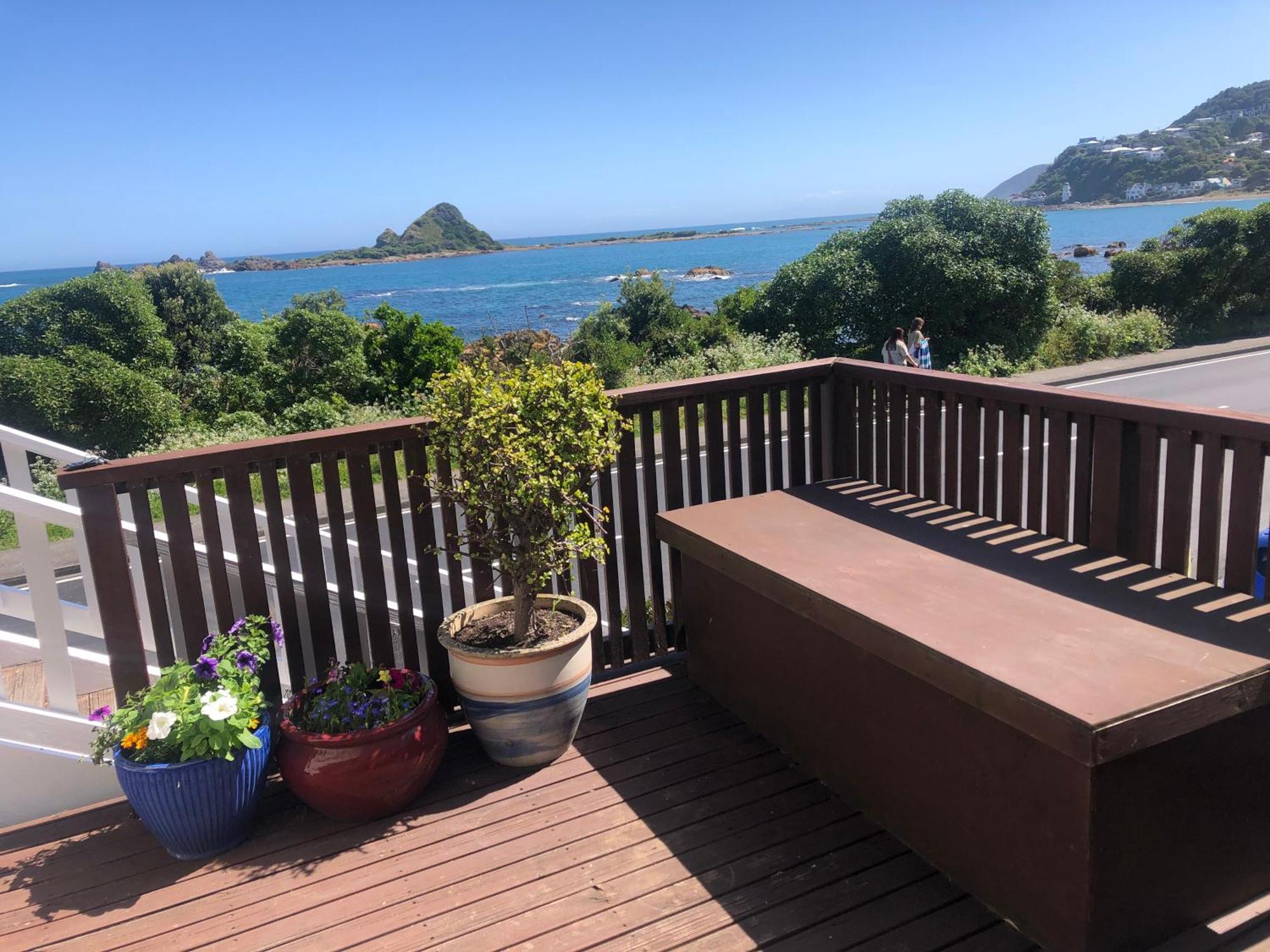 Apartment Seafront Haven In Island Bay With Deck, Outdoor Bath, And Parking Wellington